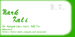 mark kali business card